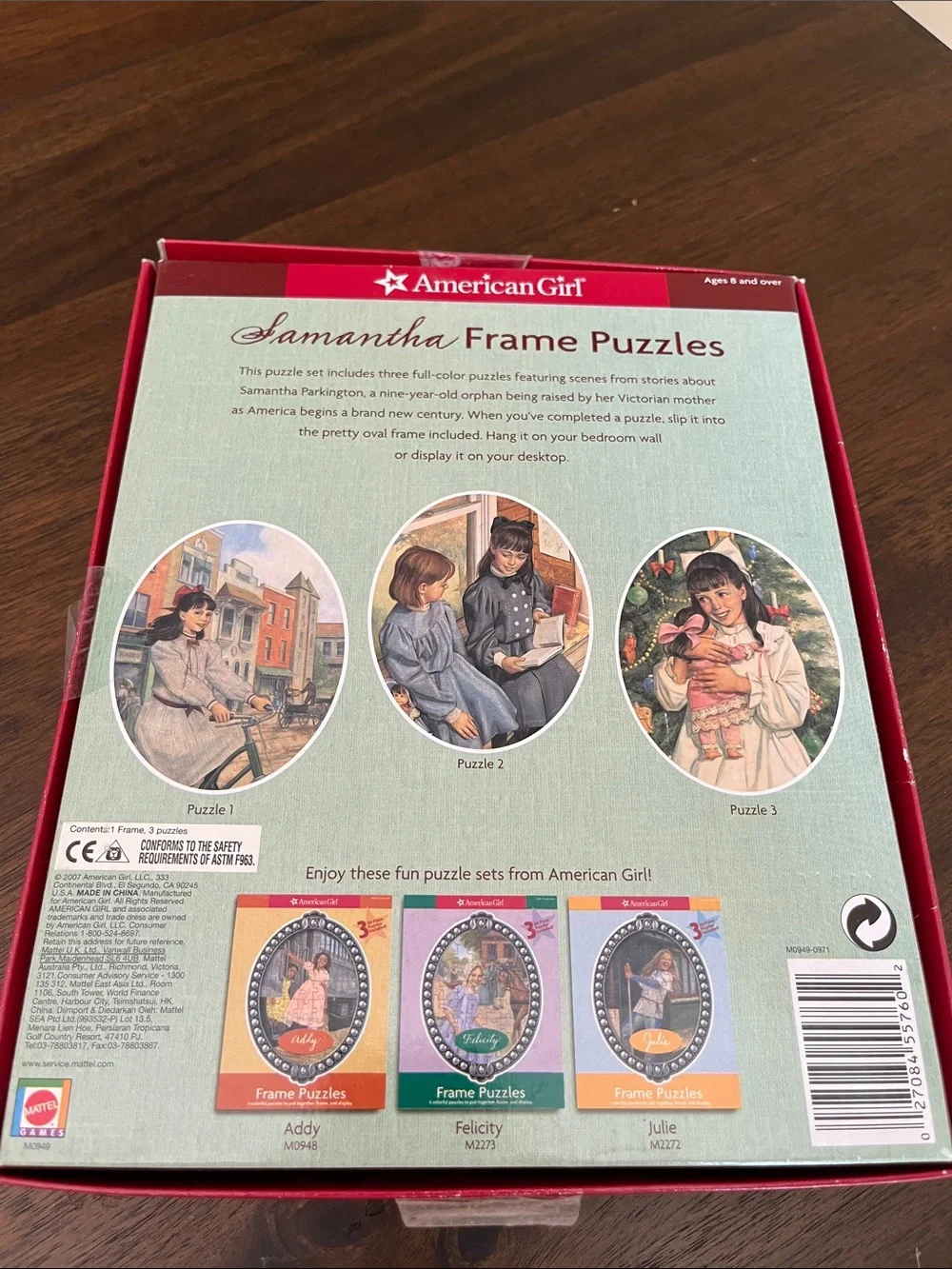 American Girl Samantha Framed 3  Puzzle Set
